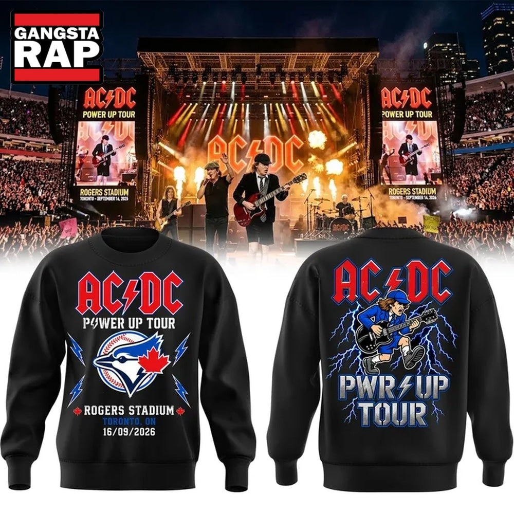 ACDC x Toronto Blue Jays Power Up Tour 2026 Rogers Stadium Toronto Hoodie T-Shirt