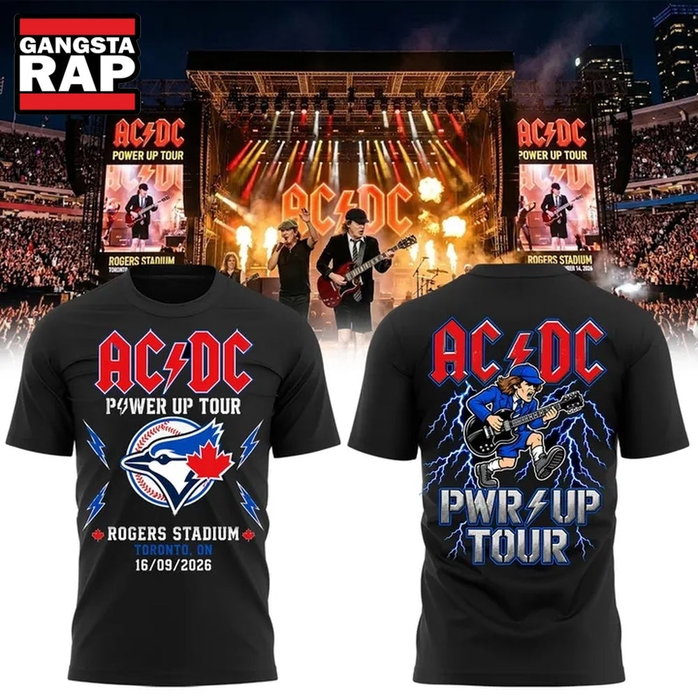 ACDC x Toronto Blue Jays Power Up Tour 2026 Rogers Stadium Toronto Hoodie T-Shirt