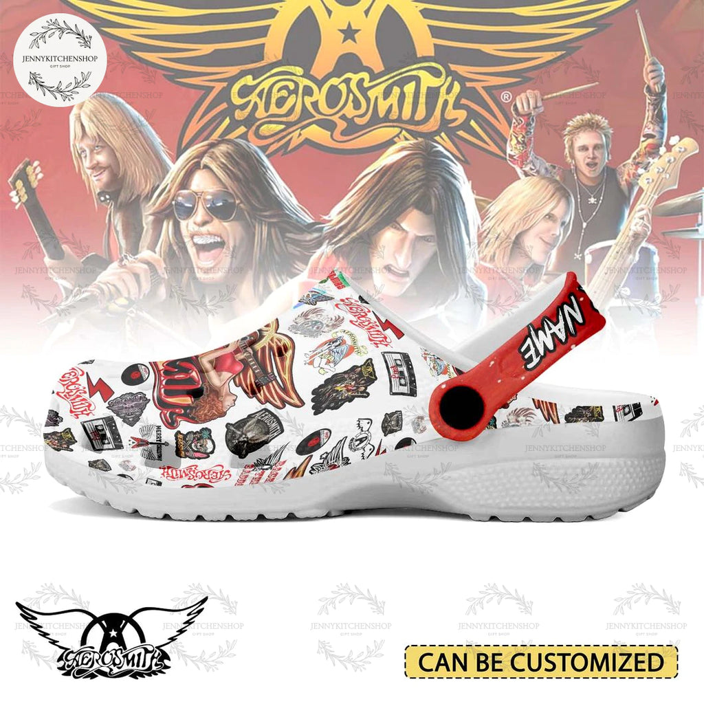 Aeorosmith x Christmas Crocs Crocband Clogs