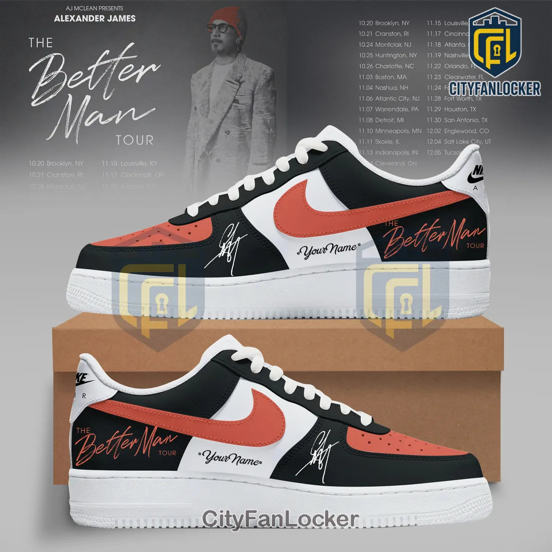 AJ McLean The Better Man Tour Air Force 1 Sneakers