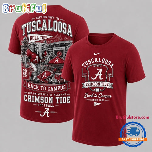 Alabama Crimson Tide 2026 NCAA Back To Campus 3D Shirt