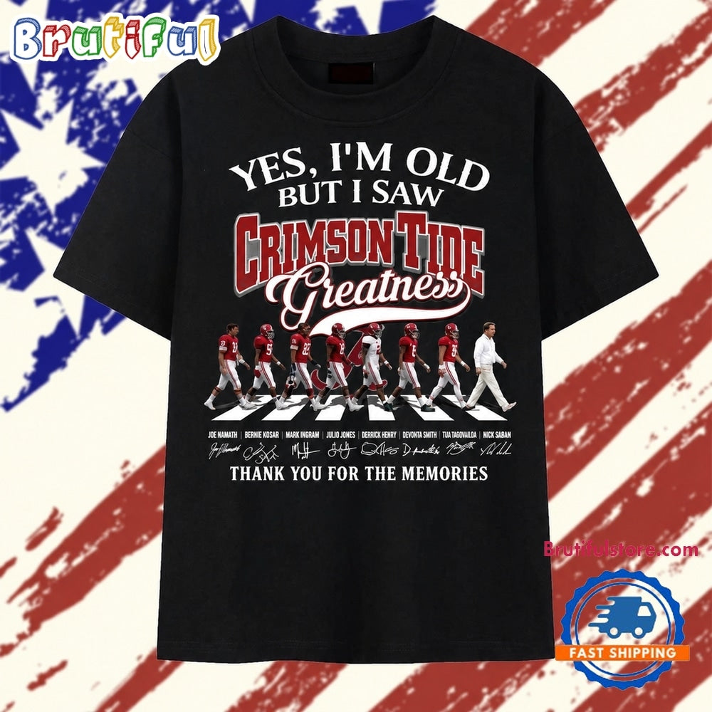 Alabama Crimson Tide Greatness Abbey Road Signatures Football 2026 T Shirt