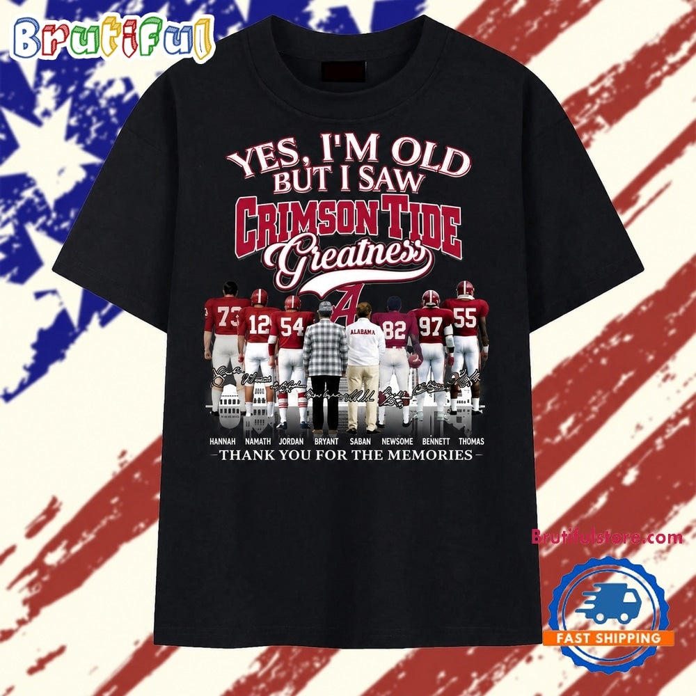Alabama Crimson Tide Legends Greatness Vintage Football T Shirt