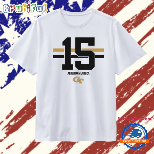 Alberto Mendoza 15 Georgia Tech Yellow Jackets T Shirt