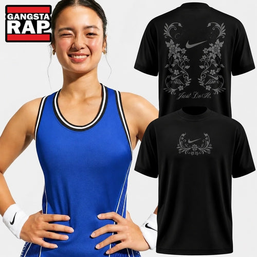 Alex Eala In Full Bloom Graphic Black T Shirt
