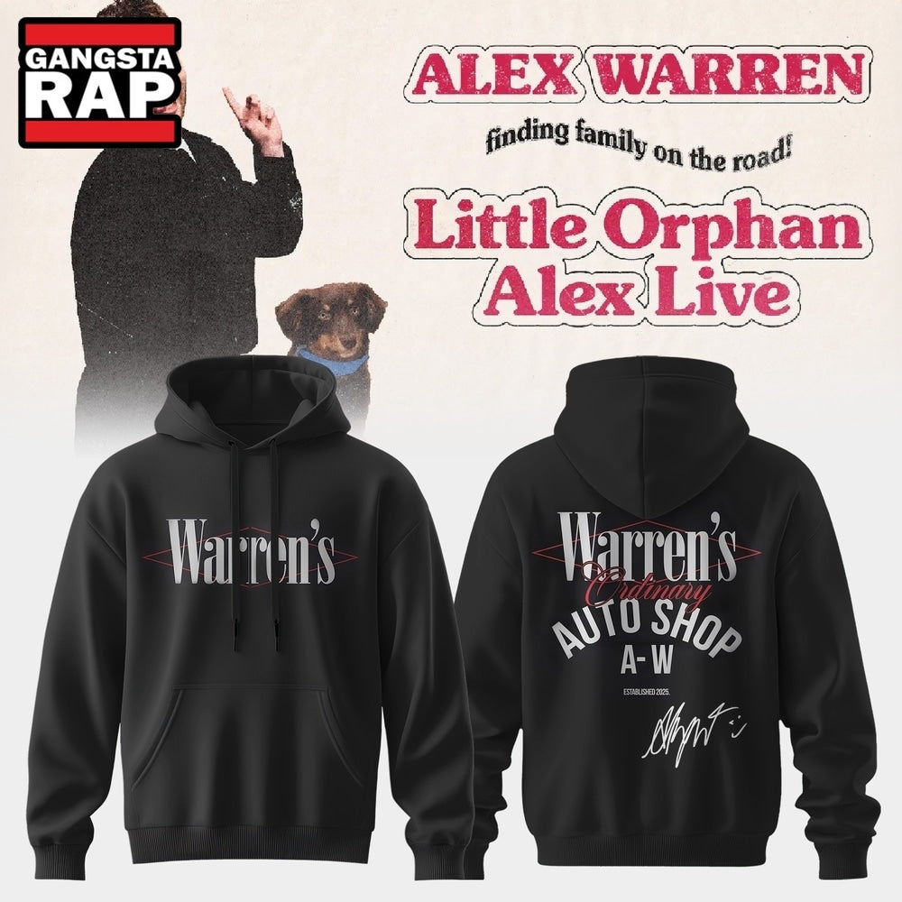 Alex Warren’s Little Orphan Alex Tour 2026 Black Hoodie T-Shirt