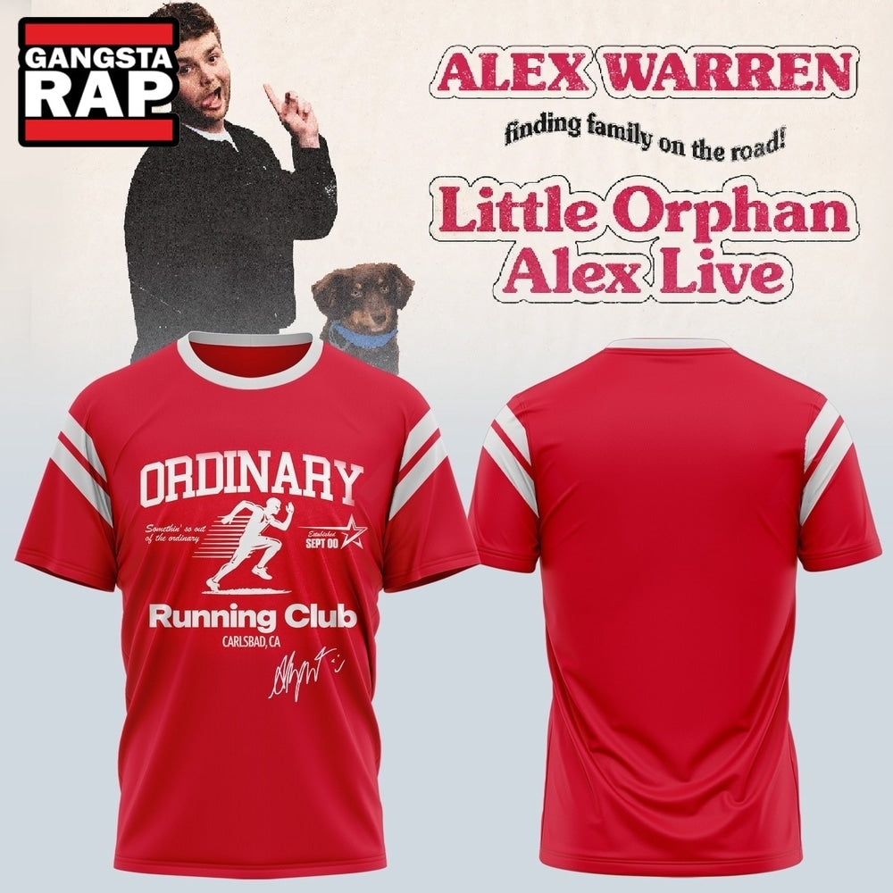 Alex Warren’s Little Orphan Alex Tour 2026 Red Hoodie T-Shirt