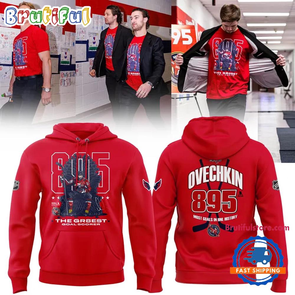 Alexander Ovechkin Washington Capitals NHL All-Time Leading Goal Scorer Cross Sticks Hoodie T-Shirt