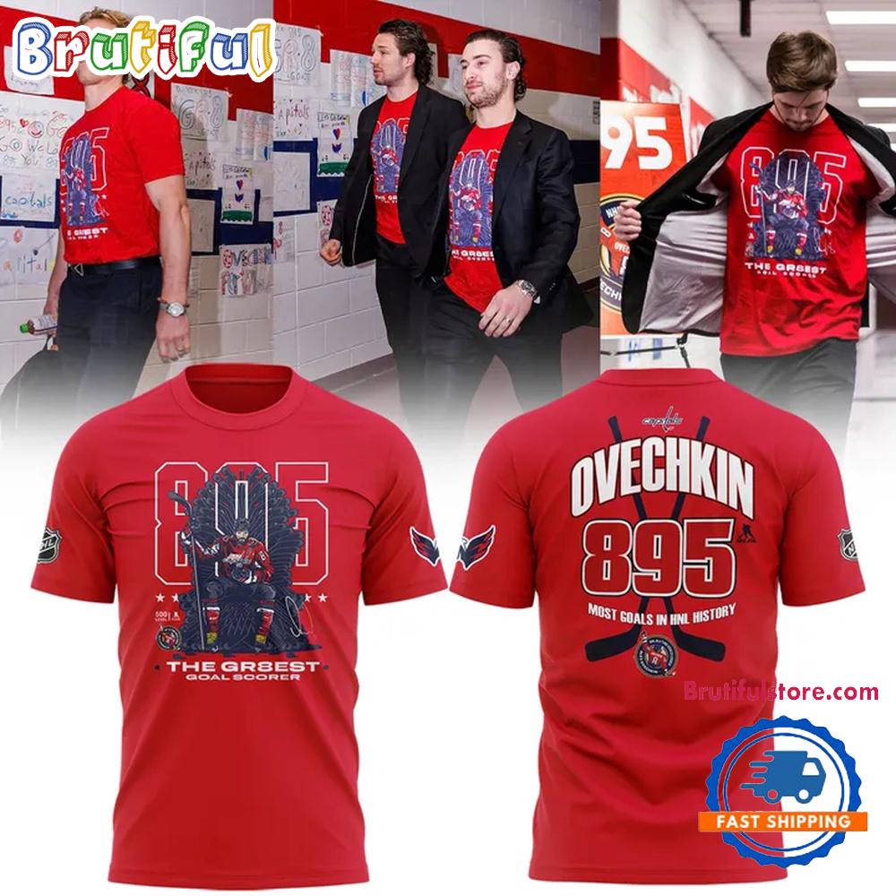 Alexander Ovechkin Washington Capitals NHL All-Time Leading Goal Scorer Cross Sticks Hoodie T-Shirt