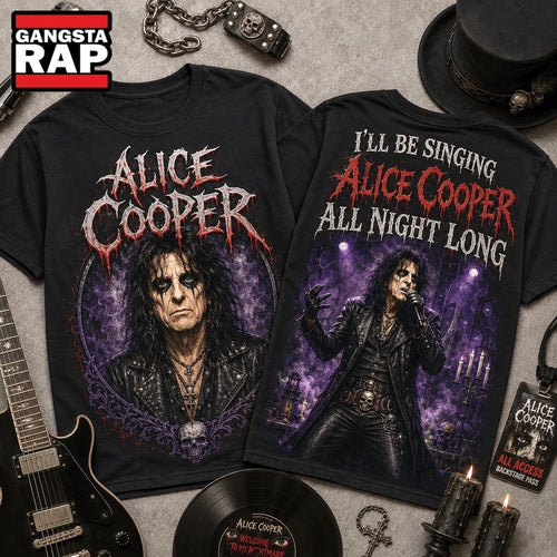 Alice Cooper All Night Long 3D Graphic Shirt