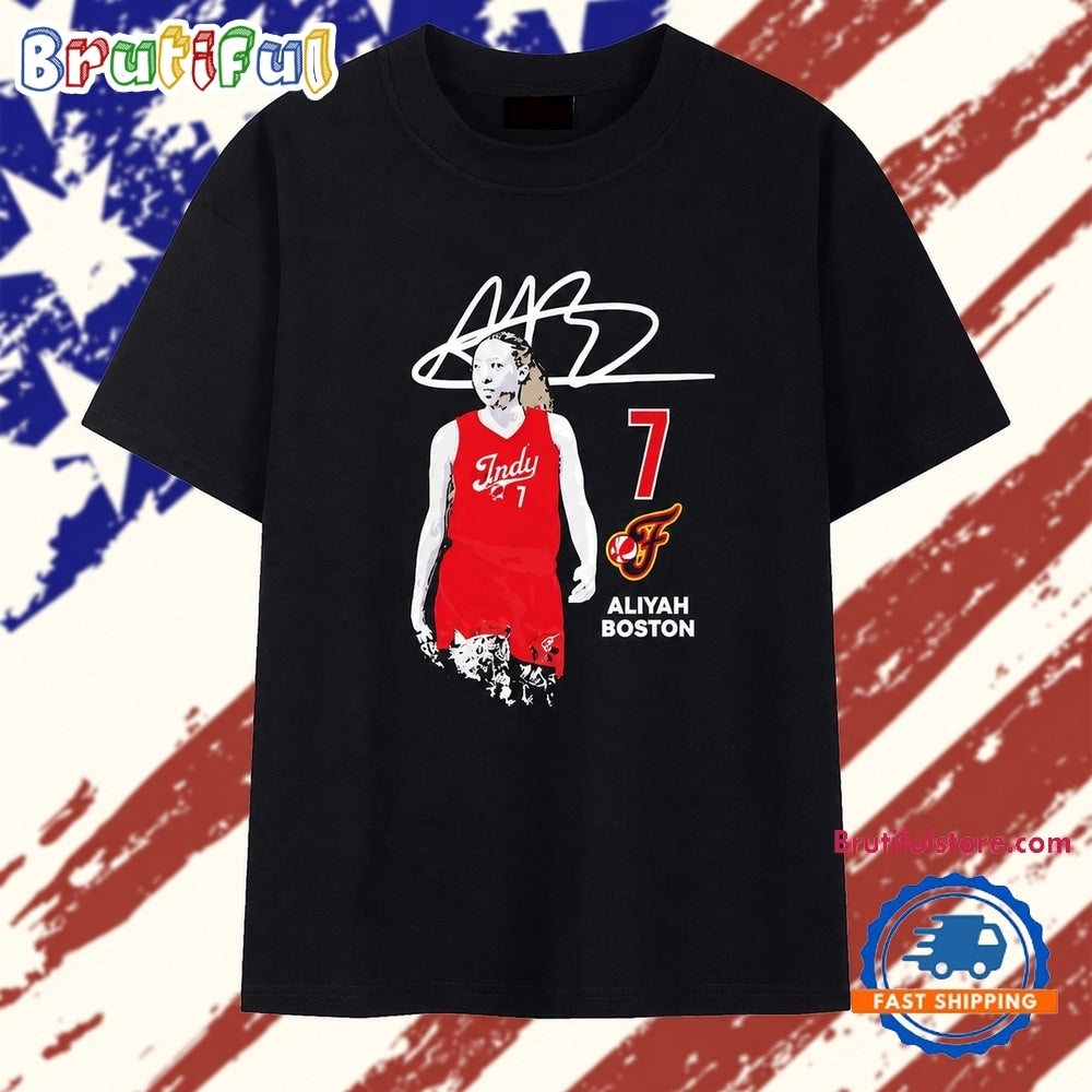 Aliyah Boston Indiana Fever 7 Signature T Shirt