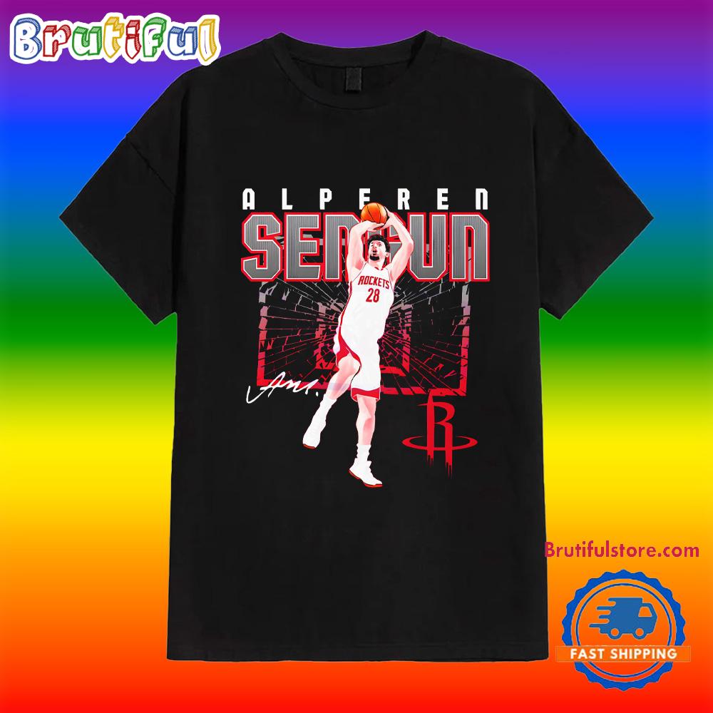 Alperen Sengun Houston Rockets Shattered Signature T Shirt
