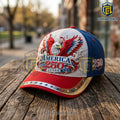 America 250 Years Patriotic Eagle Red White Blue Cap
