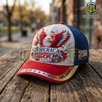 America 250 Years Patriotic Eagle Red White Blue Cap