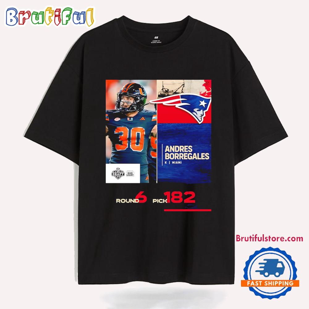 Andres Borregales New England Patriots 2025 Nfl Draft Poster T Shirt