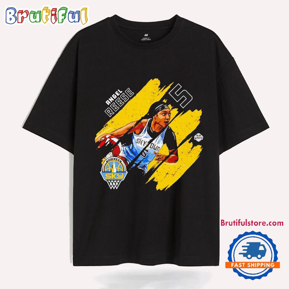 Angel Reese Stripes Chicago Sky T Shirt