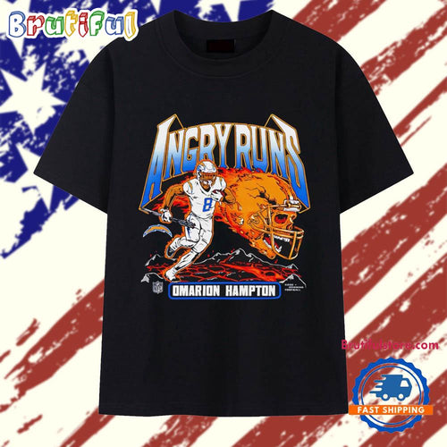 Angry Runs 2025 LA Chargers Omarion Hampton T Shirt