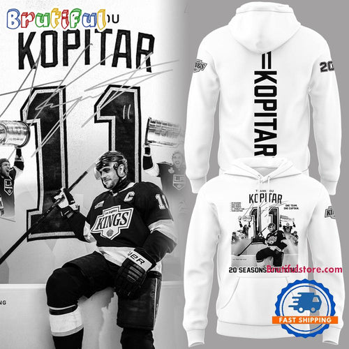 Anze Kopitar Los Angeles Kings 20 Seasons One King New Design Hoodie T-Shirt