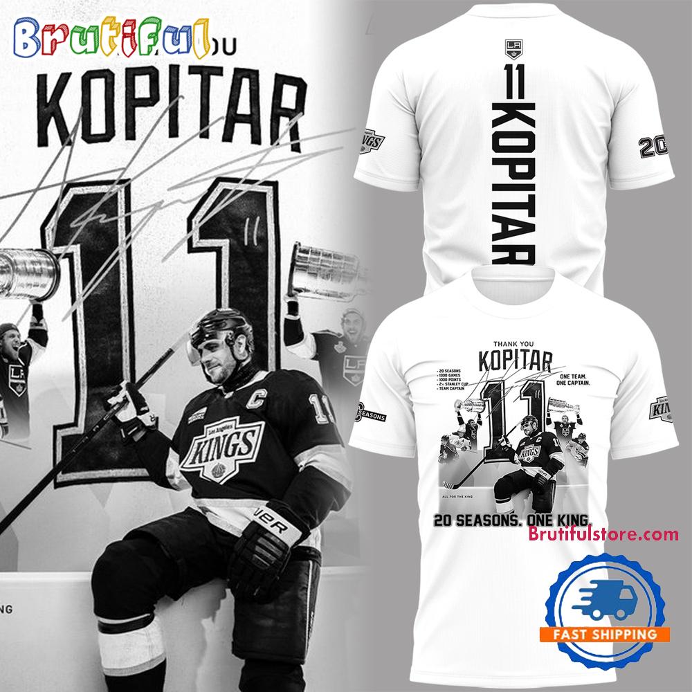 Anze Kopitar Los Angeles Kings 20 Seasons One King New Design Hoodie T-Shirt