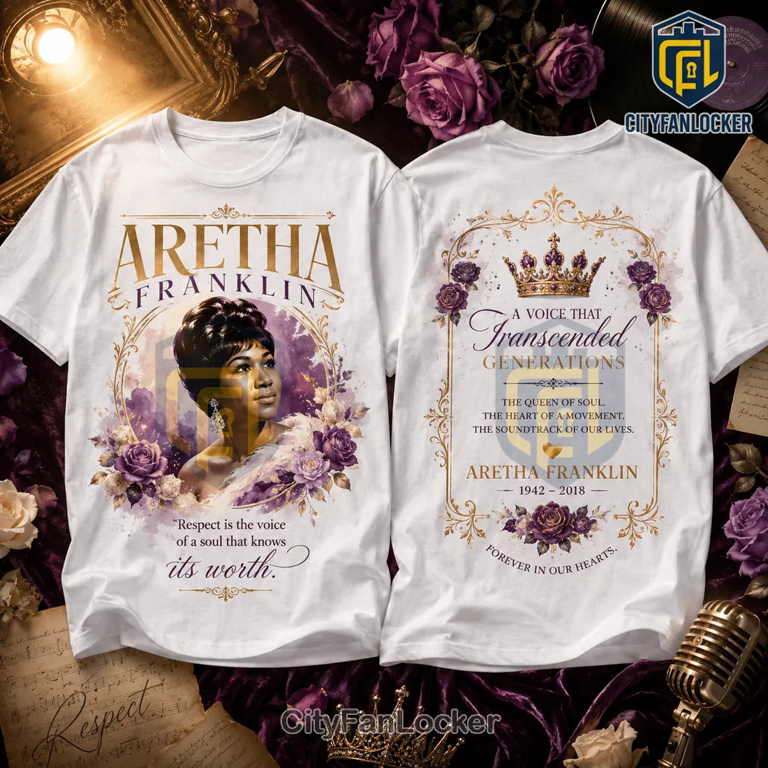 Aretha Franklin Queen Of Soul Soft Cotton Shirt