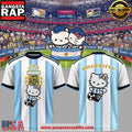 Argentina National Soccer FIFA World Cup 2026 Hello Kitty Collaboration T Shirt