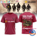 Arizona Cardinals 2026 NFL US Army Military Strength Limited 3D Shirt