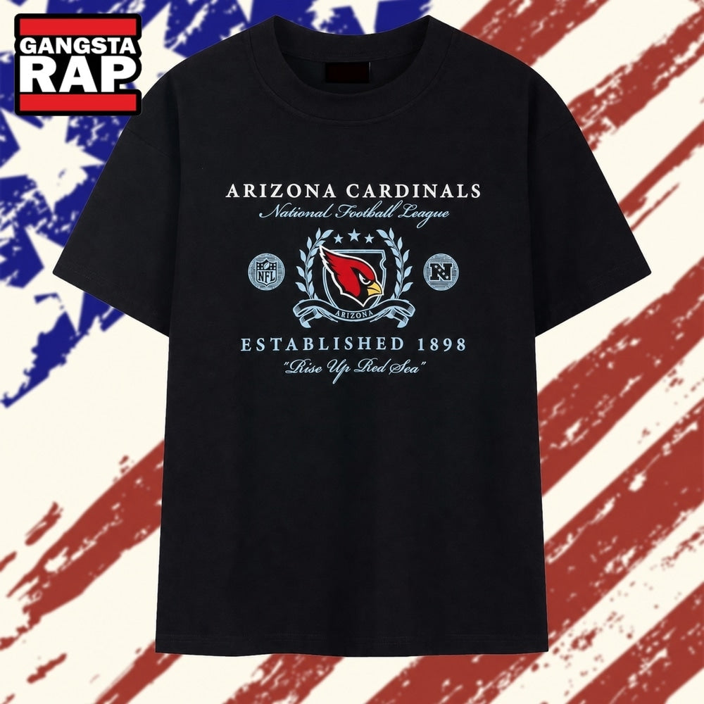 Arizona Cardinals Est 1898 Rise Up Red Sea National Football League T Shirt