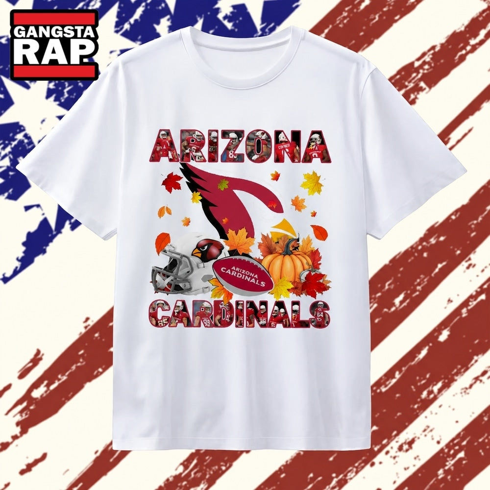 Arizona Cardinals Football Autumn Fall Pumpkin Graphic T Shirt