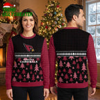 Arizona Cardinals Logo Christmas Tree Pattern Ugly Christmas Sweater