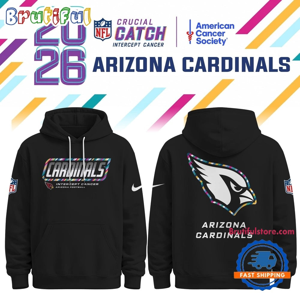Arizona Cardinals NFL Crucial Catch 2026 Limited Edition Black Hoodie Shirt