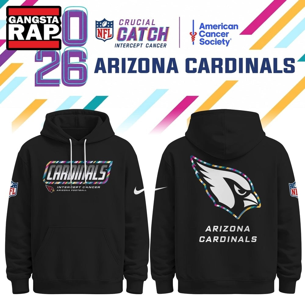 Arizona Cardinals NFL Crucial Catch 2026 Limited Edition Black Hoodie Shirt, Football New Design Shirt