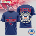 Arizona Cardinals NFL United States Coast Guard Limited 3D Shirt