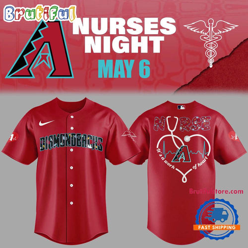 Arizona Diamondbacks NURSES NIGHT Red Jersey Shirt