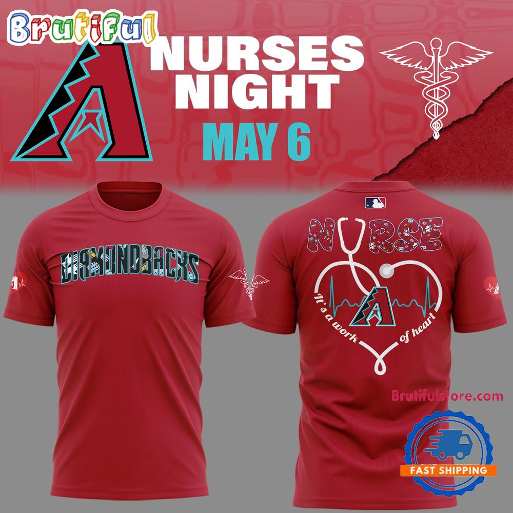 Arizona Diamondbacks NURSES NIGHT Red Hoodie T-Shirt