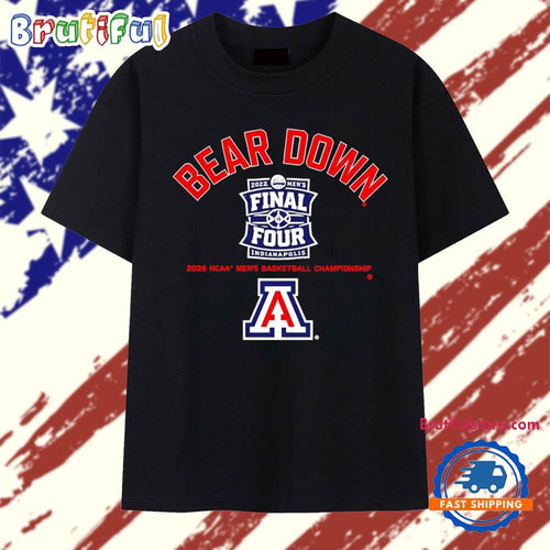 Arizona Wildcats Final Four 2026 Men’s March Madness Bear Down Logo T Shirt