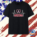 Arizona Wildcats Heartbeat Logo T Shirt