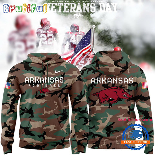 Arkansas Razorback Football 2024 Military Appreciation Limited Edition Hoodie