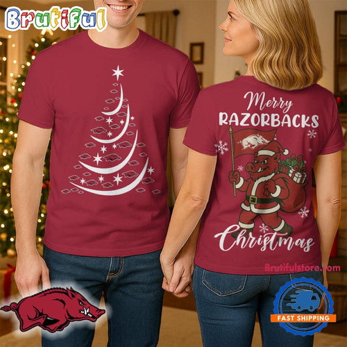 Arkansas Razorbacks 2025 NCAA Merry Christmas Unisex 3D Shirt