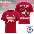 Arkansas Razorbacks Mascot Let’s Go Baseball 2025 3D Shirt