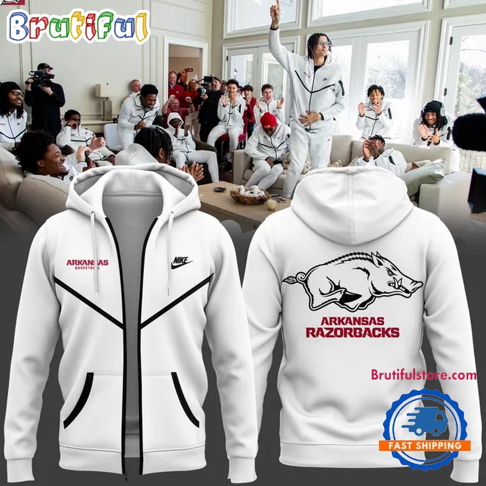 Arkansas Razorbacks Men’s Basketball 2025 Zip Hoodie