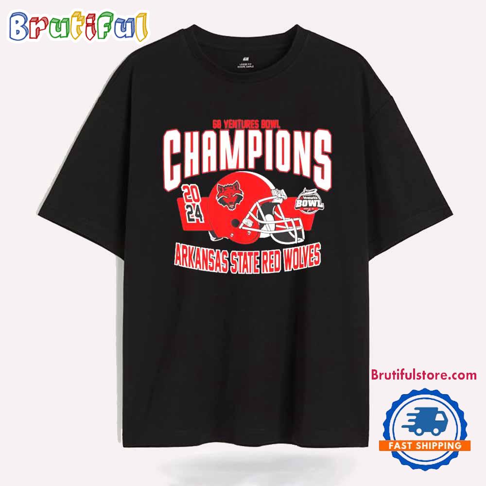 Arkansas State Red Wolves 68 Ventures Bowl Champions T Shirt