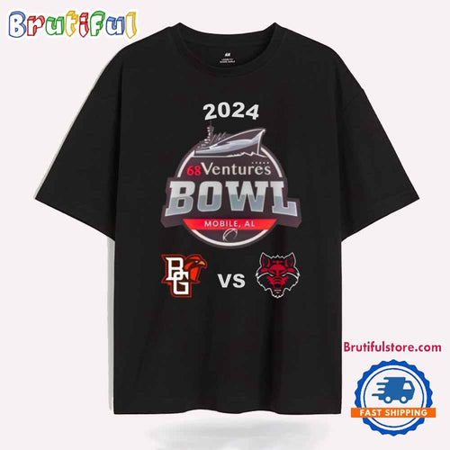 Arkansas State Red Wolves vs. Bowling Green Falcons 2024 68 Ventures Bowl T Shirt