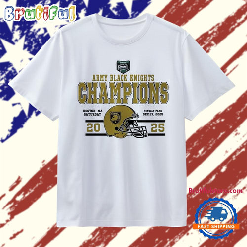 Army Black Knights Football 2025 Wasabi Fenway Bowl Champions helmet T Shirt