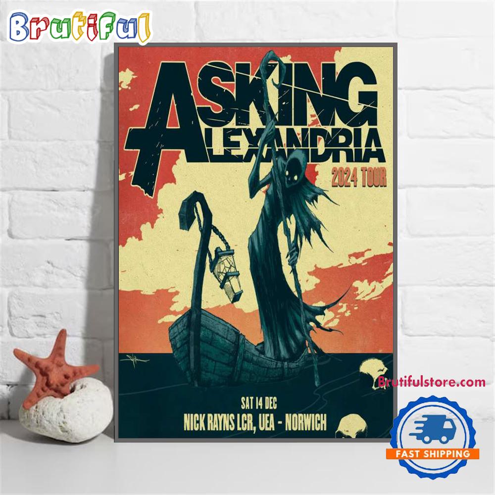 Asking Lexandria The Nick Rayns LCR UEA Dec 14 2024 Tour Poster Canvas Art