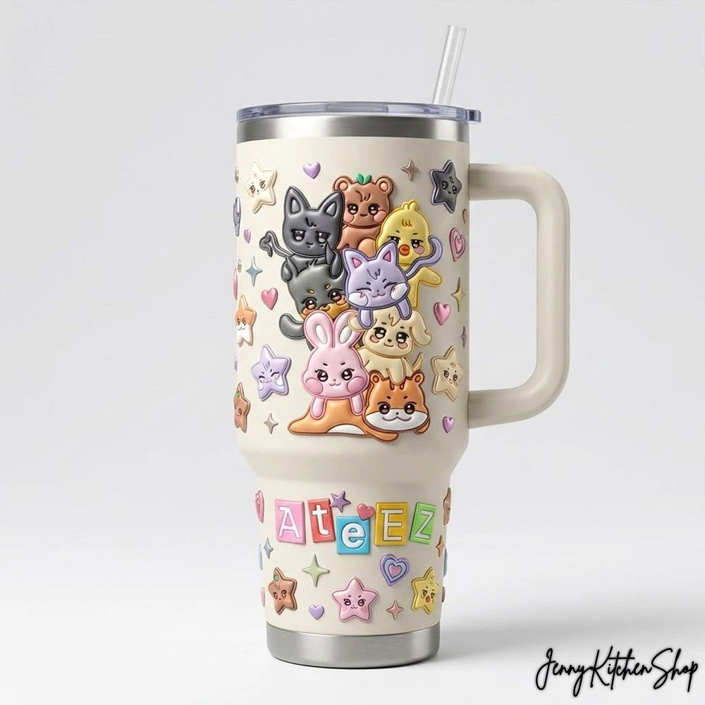 Ateez Beautiful Chibi Teams 2026 Tumbler