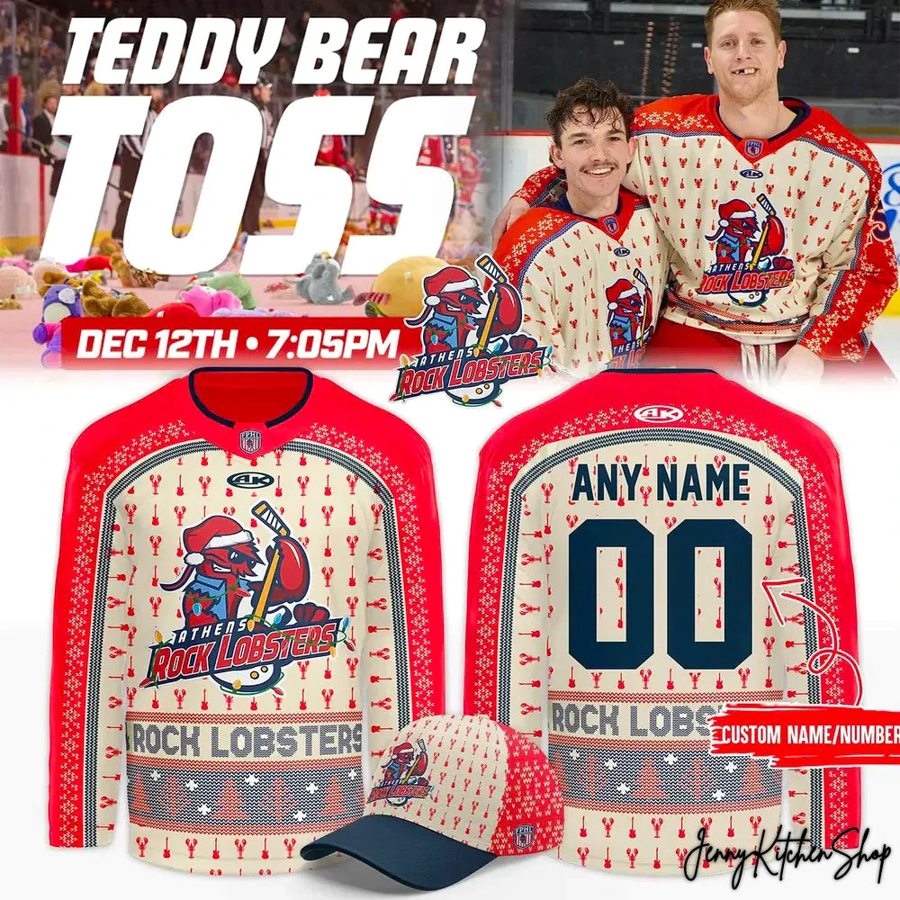 Athens Rock Lobsters Teddy Bear Toss Hockey Jersey