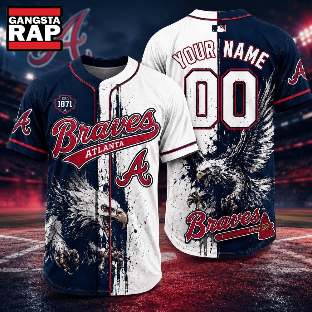 Atlanta Braves 2026 MLB Eagle America Personalized Baseball Jersey