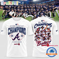 Atlanta Braves 2026 NL East Division Champions Team Graphic White T Shirt