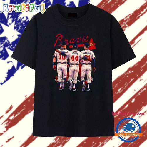 Atlanta Braves Jones Aaron Maddux legends hall of fame T Shirt