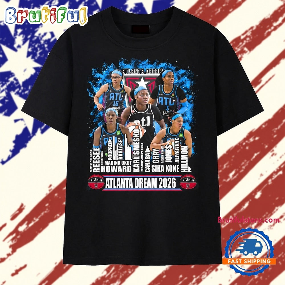 Atlanta Dream 2026 Roster Basketball Team Players Graphic T Shirt